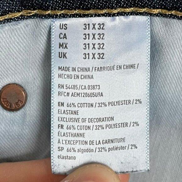 AMERICAN EAGLE Original Straight Jeans Mid-Rise Extreme Flex 4 Men's Size 31x32 - Picture 12 of 16